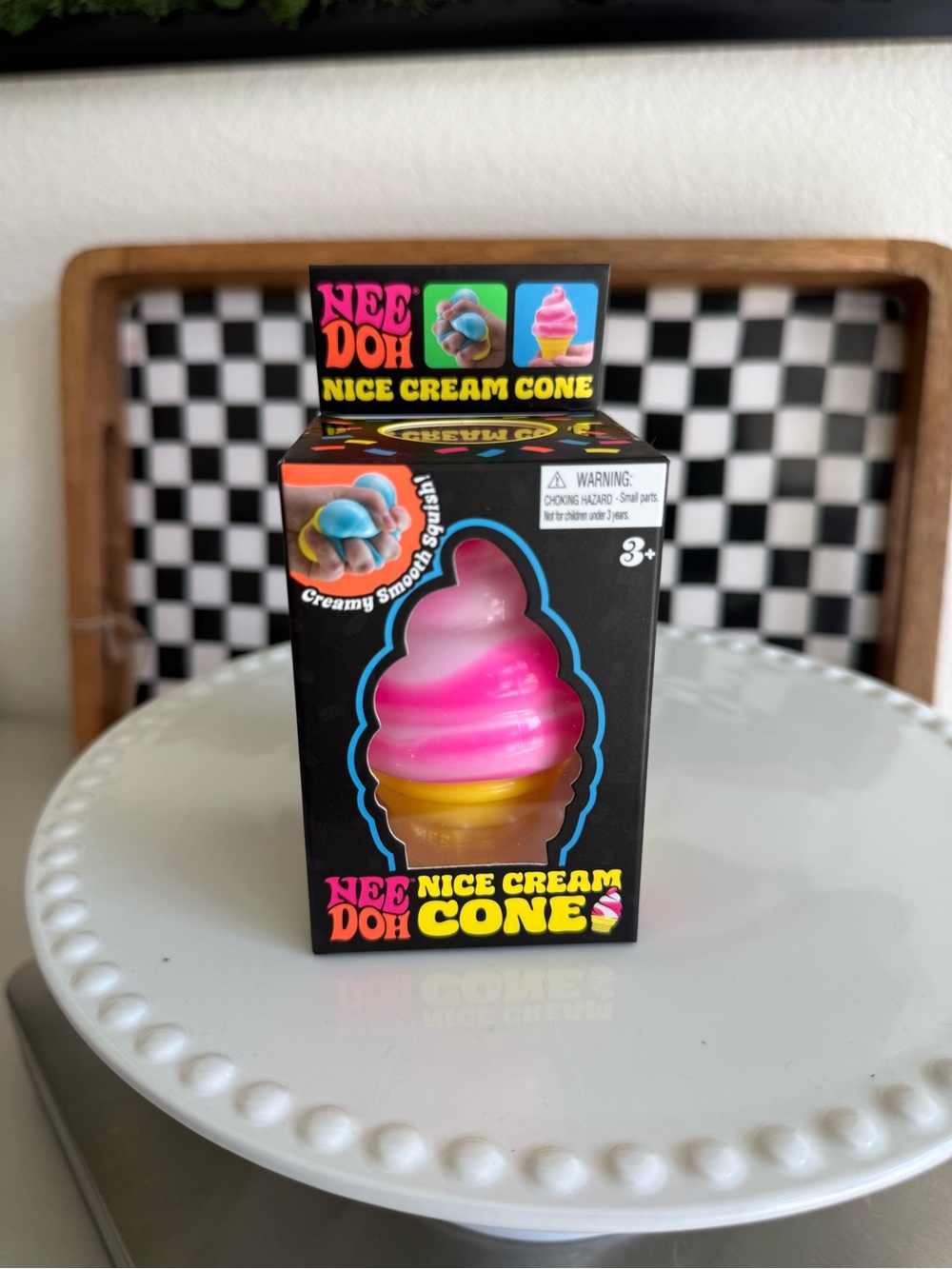 Needoh authentic Pink Ice Cream Cone Squishy Toy